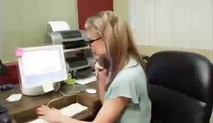 Sexy Secretary Candle Attacked and Fucked By Invisible Alien