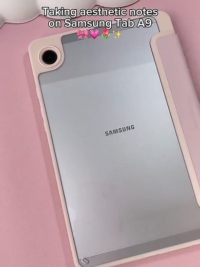 Taking aesthetic notes on Samsung Tab A9 #fyp #arts #asmr #apps #samsungtab