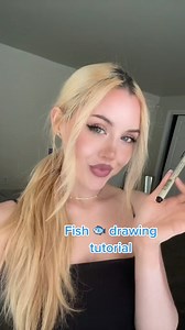 2.4K views · 128 reactions | Fish Drawing Tutorial! #fish #artclass #howtodraw #lifehacks #drawing #arttutorial #drawingtutorial #tutorials #howto | CrescentArts | Facebook