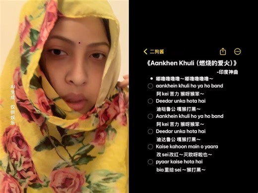 印度佳人倾情演唱