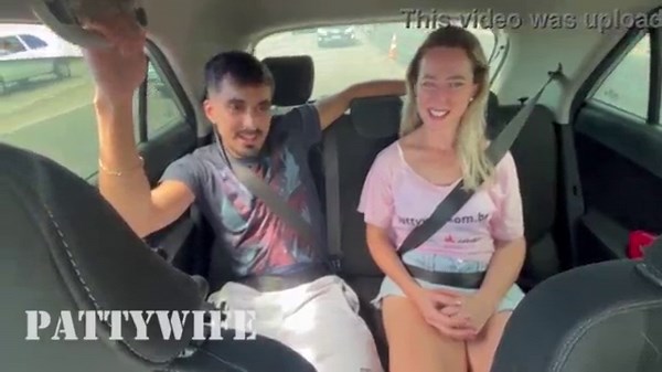 Husband Drives Car While Wife Fucks by Friend in Back Seat