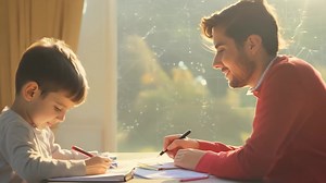 Download A tutor helping a student with homework, the interaction warm and supportive. for free