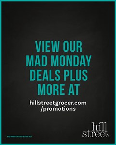 Don't miss our Mad Monday specials in-store tomorrow, Monday 14 April. You will find Broccolini Bunches and Tassie Pork Fillets. All the details are available our website hillstreetgrocer.com/promotions #HillStreetGrocer #Tasmania #QualityAndValue #MadMonday #SuperSpecials #OneDayOnly #Tasmanian #SupportLocal #ShopLocal | Hill Street Grocer