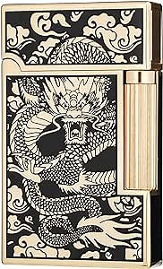 Chinese Dragon Flint Wheel Butane Refillable Soft Flame Lighter