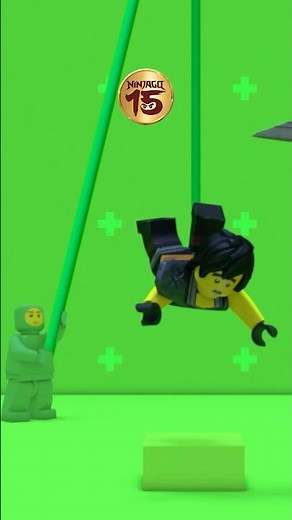 Behind the scenes and bloopers with Green Screen Gary.... 😂 #LEGONinjago #Part1 #Shorts