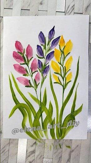 Easy drawing 🎨FLOWERS #painting #art #flowers #easydrawing #drawing