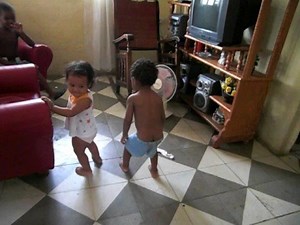 Cuban kids dancing reggaeton