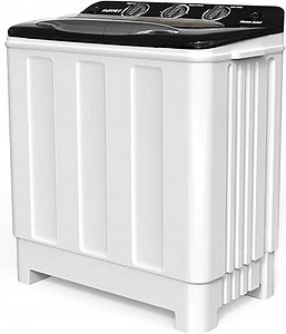 Compact Twin Tub Portable Mini Washing Machine 24lbs Capacity, Washer(16.5lbs)&Spiner(7.5lbs)/Built-in Drain Pump/Semi-Automatic (White&Black)
