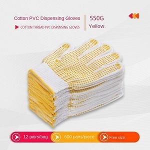 [Hot Item] Fantek Cotton Gloves with PVC Dots for Secure Work Handling