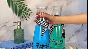 4 Pcs 56oz Liquid Laundry Detergent Dispenser Lightweight Shatterproof Containers Plastic Laundry Soap Dispenser Bottles for Liquid Detergent Fabric Softener Laundry Room Organization Storage (White)