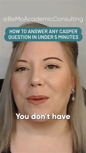 Many students ask us how they can answer #CASPer questions in under 5 minutes. Keep in mind that your answer does not have to be long, it just has to be good. Here’s our failproof strategy for giving a solid answer in under 5 minutes. #premed #premedstudent #caspertest #casperquestions #bemo #bemore #bemoacademicconsulting | BeMo Academic Consulting Inc