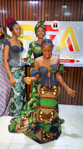 First attempt on Cupped corset, mermaid, loop and beadwork practical by our Ilorin branch upgrade students Welldone global designers... we are proud of you all | Fashion Escalate Academy