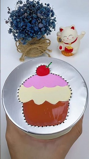 Cherry Cupcake Drawing🧁 Satisfying ASMR🍒 #asmr #drawing #satisfying #oddlysatisfying #shorts