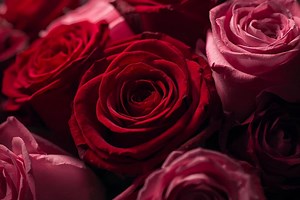 Art mural de mauvaise humeur roses rouges et roses, grande impression téléchargement numérique 36 x 24 - Etsy France