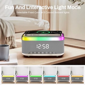 [Hot Item] A911 Bluetooth Speaker LED Clock Night Light Modern Alarm