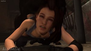 Jill knotted by dog 3d