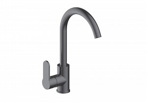 [Hot Item] Rotatable Stainless Steel Kitchen Mixer Taps Deck Pillar Sink Mixer Tap Gun Grey