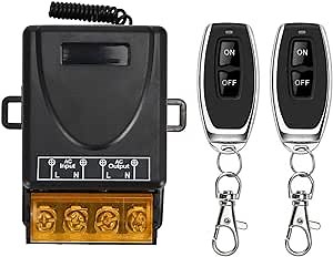 RF Wireless Remote Control Switch 433Mhz AC 110V 120V 240V 220V 30A Relay for Light Lamp Water Pump Door Access System Fan with 328ft 100M Long Range