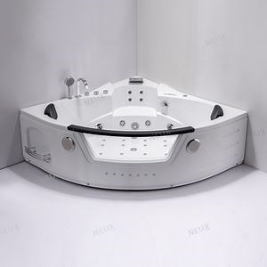 [Hot Item] Whirlpool Corner Bath Two Person Whirlpool Tub with Touch Screen Controller