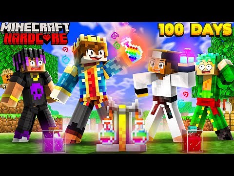 100 Days But You Can CRAFT SUPER OP POTION In Hardcore Minecraft 😱