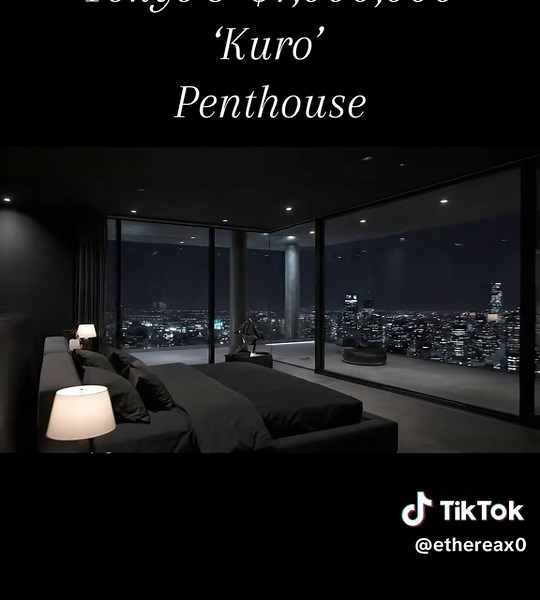 Explore Tokyo's $7 Million Kuro Penthouse Aesthetic