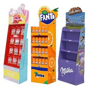 [Hot Item] Supermarket Retail Display Racks Cardboard Pop Stand for Snack and Beverage
