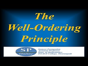 S1 B.Sc; Number Theory; Lecture 1-The Well-Ordering Principle