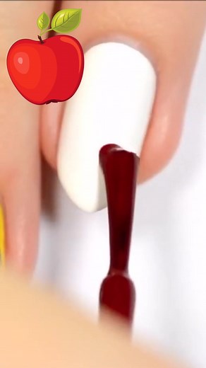 Back To School Nail Art - Apple #nailart #backtoschool | cutepolish