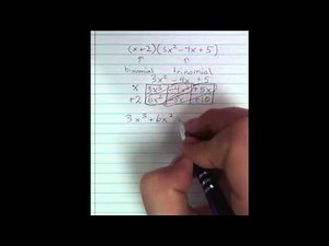 Multiplying Polynomials - Binomial x Trinomial (Box method)