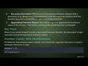Understanding Decorator Execution in Python: A Deep Dive into Function Registration