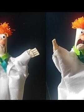 How to make a Beaker glove puppet