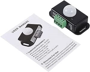 12V/24V Automatic Motion Sensor Light Switch, Motion Sensor Switch, Plastic for LED Light Incandescent Lamp