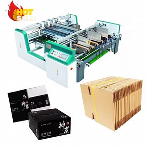 [Hot Item] Popular Automatic Corrugated Carton Box Gluing Machine Cardboard Folder Gluer Double Pieces Paper Box Pasting Folding Machine