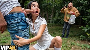 VIP4K. ¿Vencida? Esta morena traviesa sabe cómo resolver esto