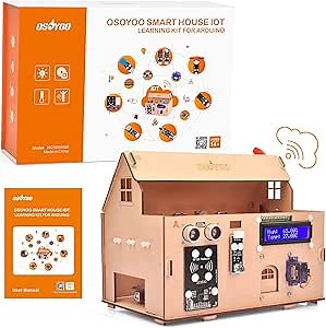 OSOYOO Smart House IoT Starter Kit for Arduino Mega2560,Learning STEM Electronic Engineering Coding Programming, DIY Home Automation Building Set for High School Student Grade 10+