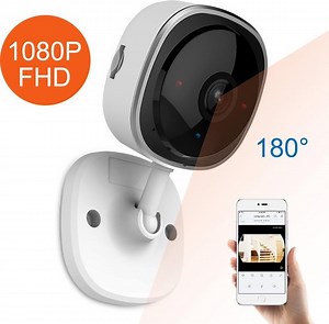 Sannce Smart HD Fisheye Wifi beveiligingscamera 1080p bediening via app, opslag lokaal... | bol