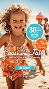 🍂 Fall into savings! 🍂 Enjoy 30% off during our Coast into Fall Sale at beautiful Litchfield Beach! 🏖️ | Litchfield Beach & Golf