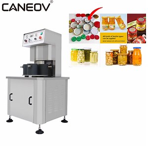 Semi-Automatic Twist off Vacuum Glass Jar Capping Machine Manual Bottle Capping Machine Glass Vacuum Capping Machine