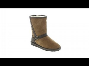BEARPAW "Katniss" Suede Combo Buckled Boot