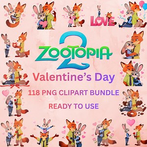Zootopia Couple Clipart Bundle | Romantic Bunny PNG | Cartoon Love Art for Cards, Stickers & Crafts - Etsy UK