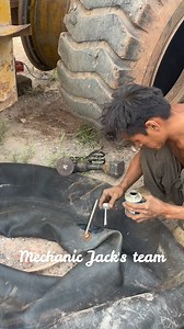 Inner Tube Repair Process #mechanicjack #mechanic #innertube #repair #wheelloader #tirerepair | Mechanic Jack's team