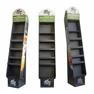 [Hot Item] Free Custom Design Cheaper Promotion Recyclable Supermarket POS Corrugated Cardboard Floor Display Stand Display Racks