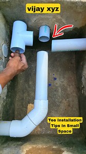 1M views · 4.2K reactions | Wow  Super Plumbing Trick To Install Pvc Tee Installation In Small Space  #viralreelsfacebook #plumbingrepair #plumbing | Vijay xyz | Facebook