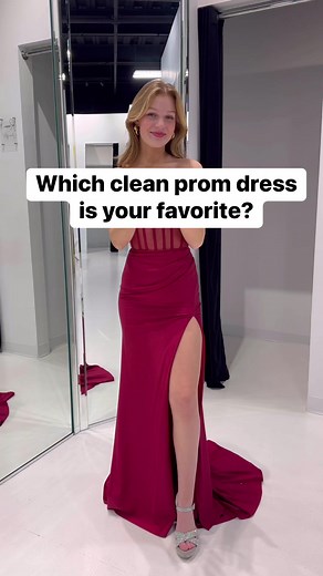 1.3K views · 11 reactions | Clean Prom Dresses✨ For the babes who want to a simple chic prom dress, these are for you! 朗 Which style would you wear? | All The Rage | Facebook