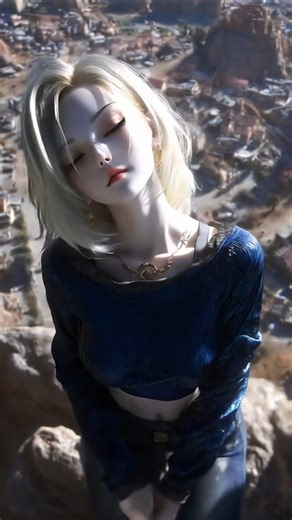 Android 18 reimagined with Real Life Cosplay Ai #android18 #dragonballz #reallifeanime #shorts