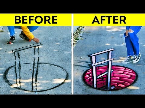 How To Draw Optical Illusions || Easy 3D Illusion Drawing Tutorials