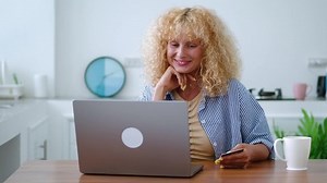 Delightful Blonde Woman Transferring Data Credit Stock Footage Video (100% Royalty-free) 1095470055 | Shutterstock