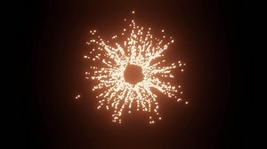 Download Exploding Fire Particle Burst Circular Black Background for free