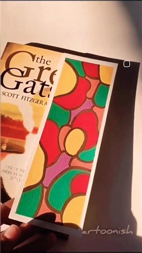 Abstract bookmark painting idea for beginners #gouache #bookmark