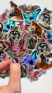 Axolotl Sticker mit Glitzerrand - Etsy.de